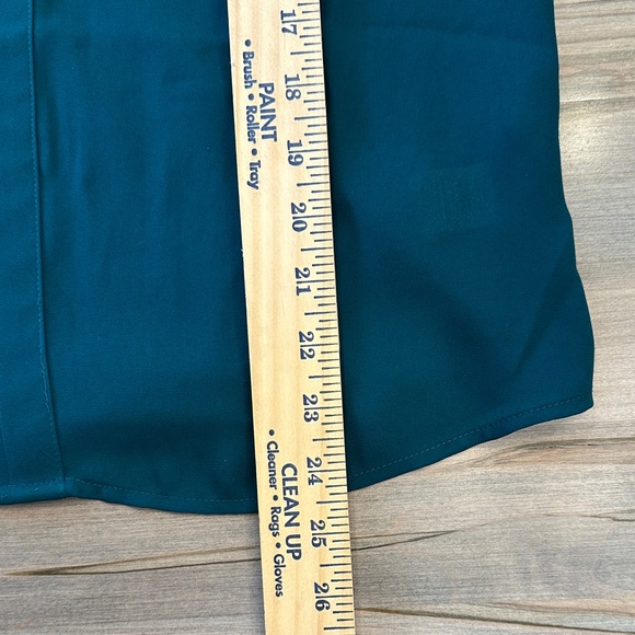 Fortune + Ivy Deep Teal Buttoned Blouse - Picture 8 of 8